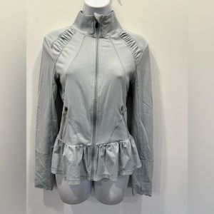 Ruffle hem workout jacket